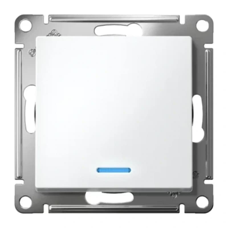 Smart выключатель одноклавишный с подсветкой, Schneider Atlasdesign Smart Zigbee 3.0, L+N, 10А, белый