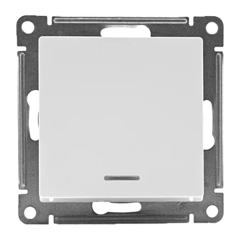 Smart выключатель одноклавишный с подсветкой, Schneider Atlasdesign Smart Zigbee 3.0, L+N, 10А, белый