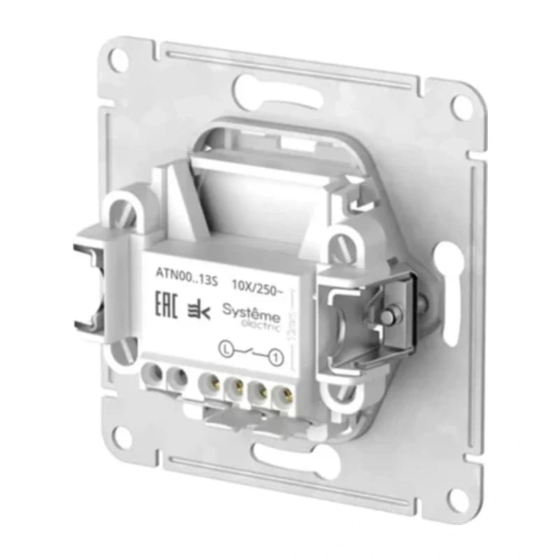 Выключатель одноклавишный с подсветкой Schneider Atlasdesign 10А, быстрозажим. клем., белый