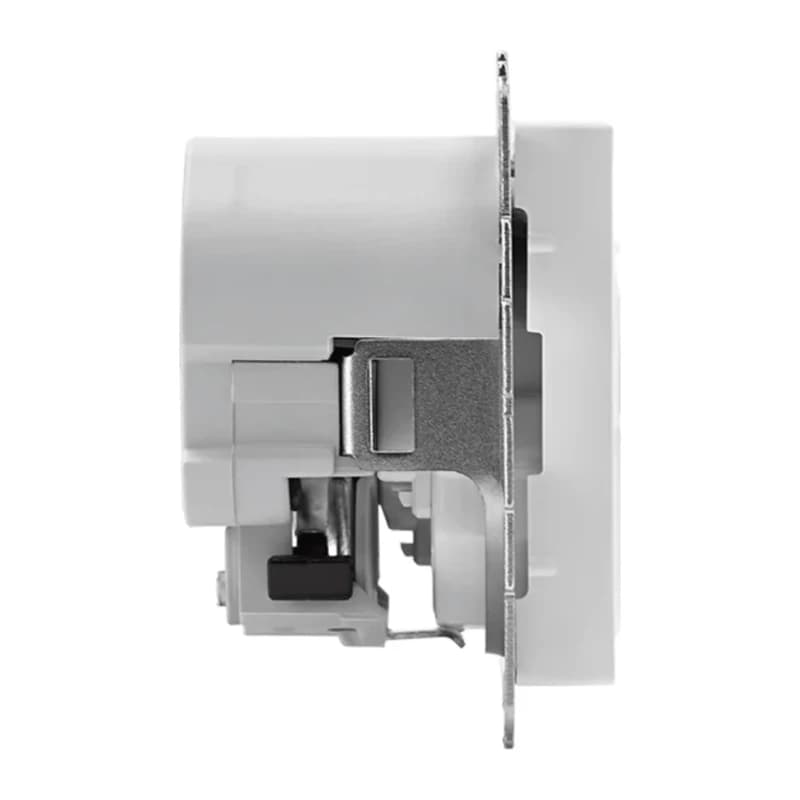 Розетка с заземлением Atlasdesign 16А+2USB A+С, (5В/2,4А/3 А, 2х5В/1,5А), белый