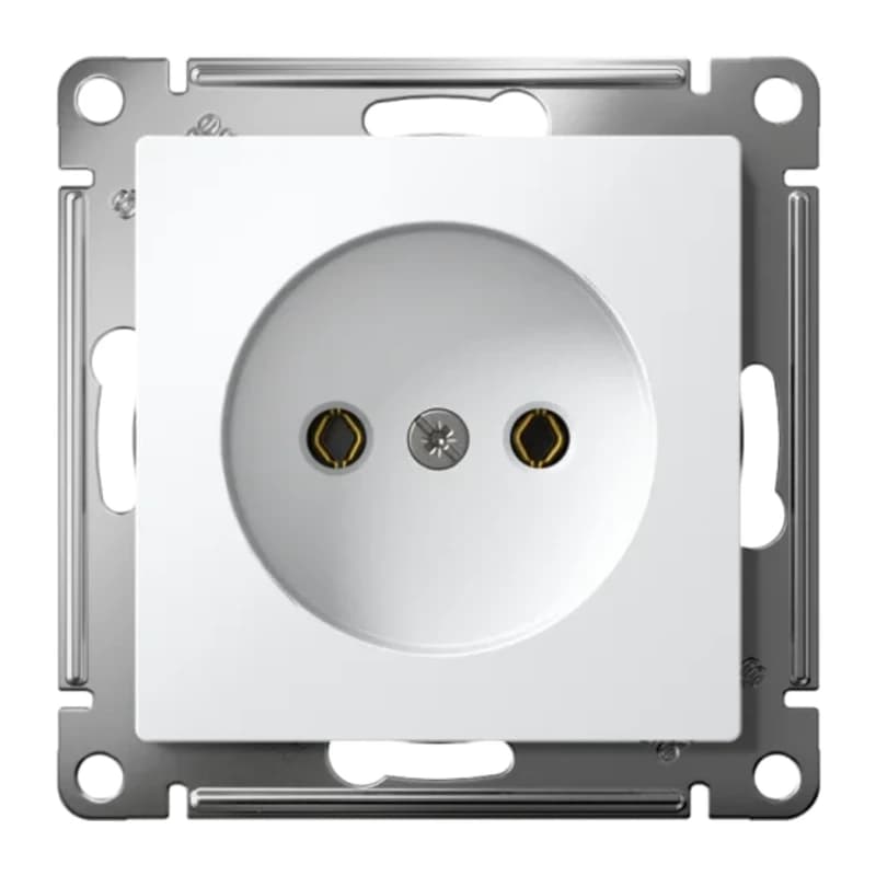 Розетка без заземления Atlasdesign 16А, быстрозажим. клем., белый