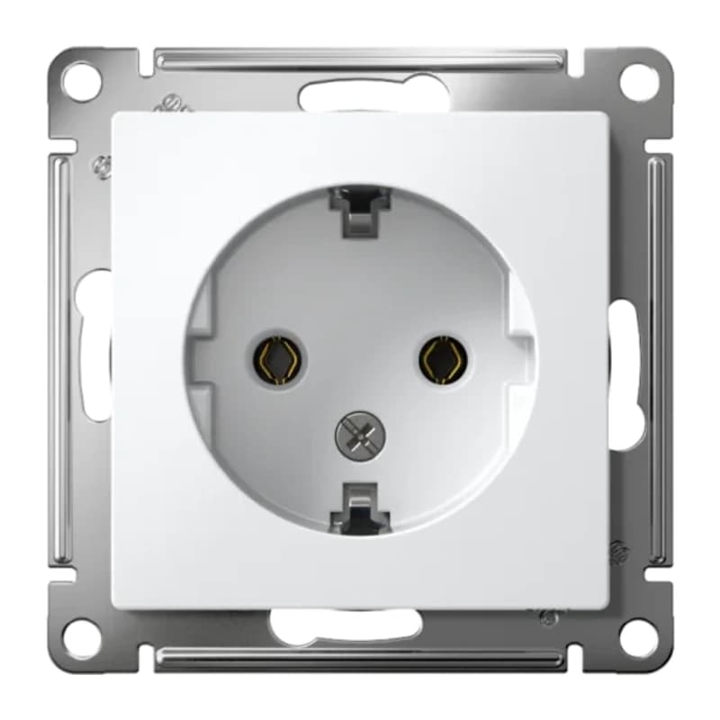 Розетка с заземлением Atlasdesign 16А, белый