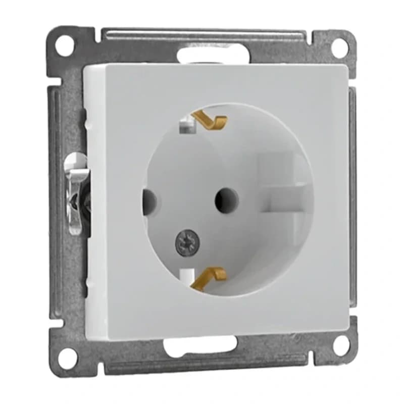 Розетка с заземлением Atlasdesign 16А, белый