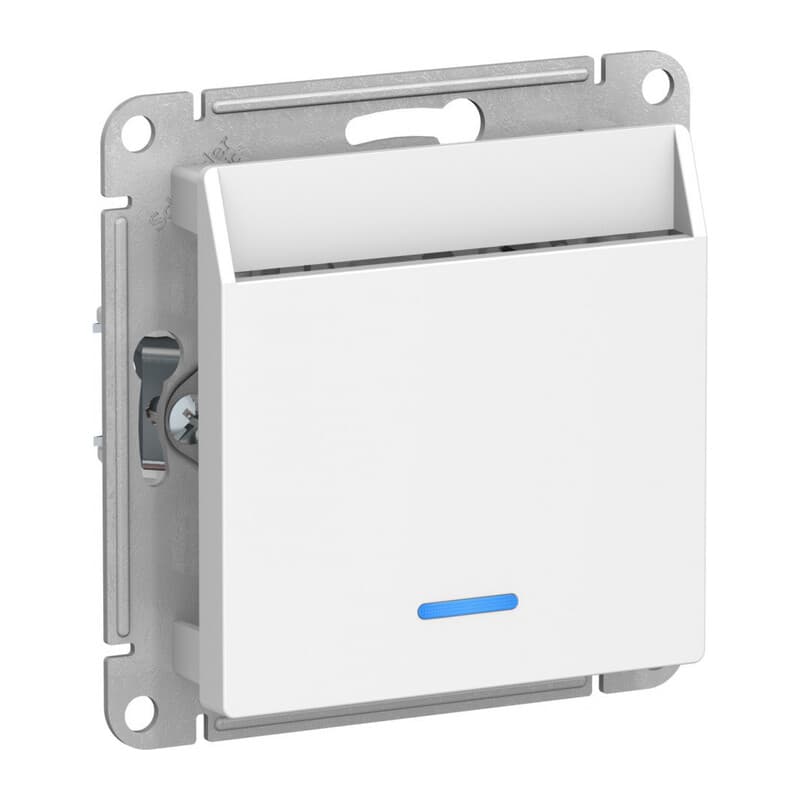 Карточный выключатель с подсветкой 10А/250 В~ Atlasdesign, белый