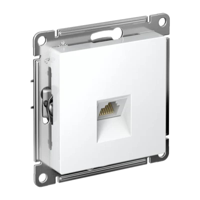Розетка компьютерная одинарная Atlasdesign RJ45 5 кат., белый
