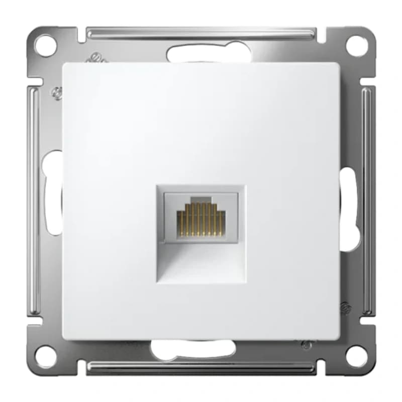 Розетка компьютерная одинарная Atlasdesign RJ45 5 кат., белый