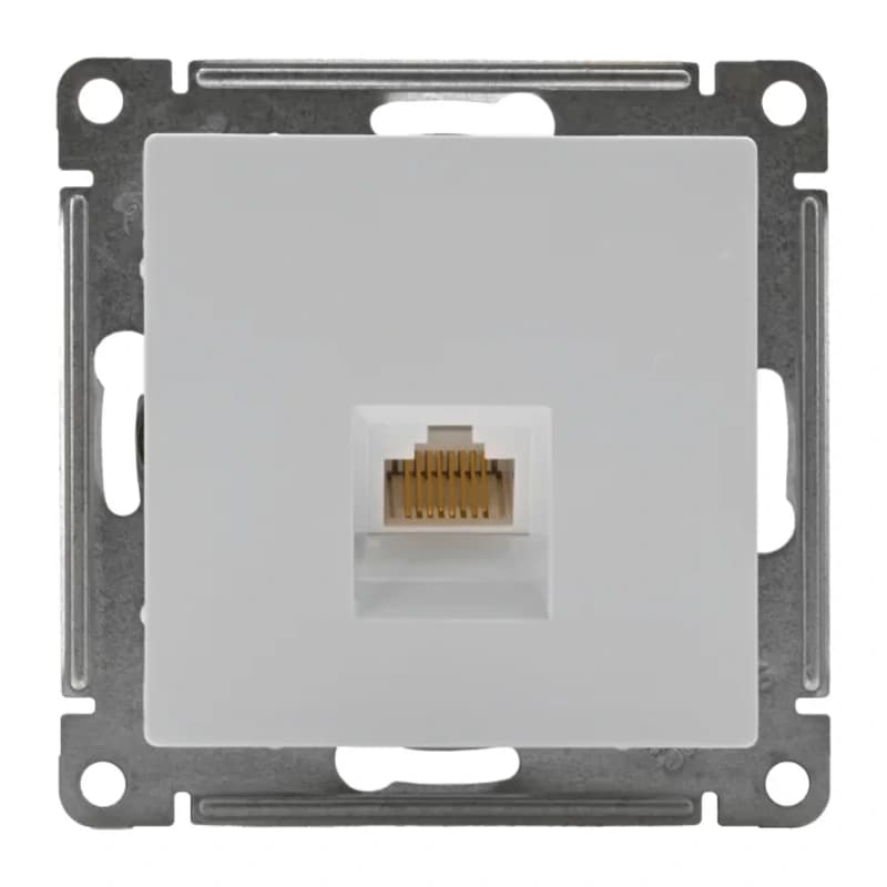 Розетка компьютерная одинарная Atlasdesign RJ45 5 кат., белый