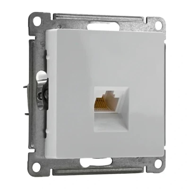 Розетка компьютерная одинарная Atlasdesign RJ45 5 кат., белый