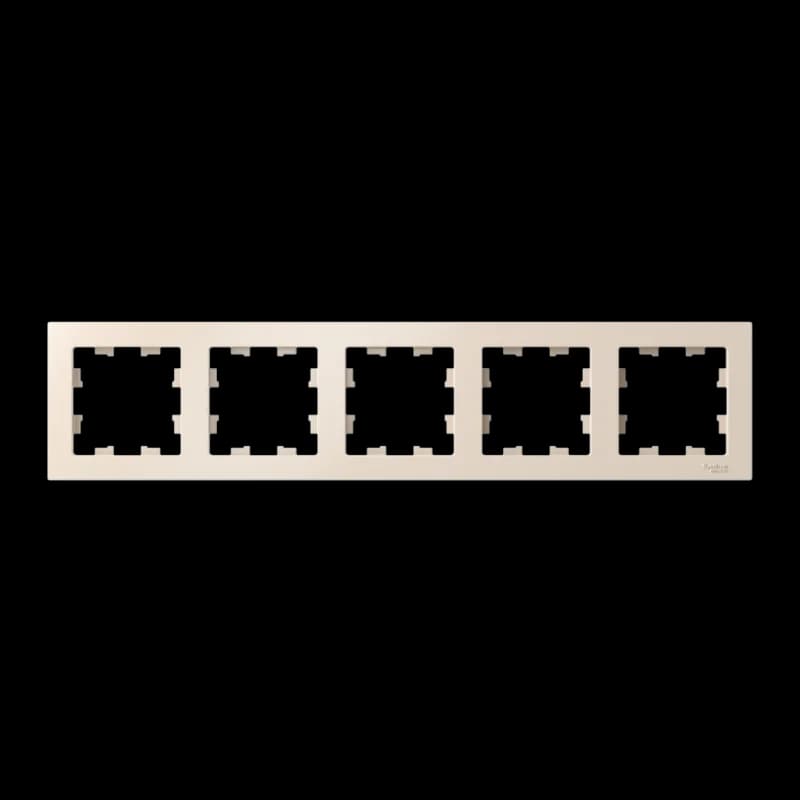 Рамка пятерная Atlasdesign, бежевый