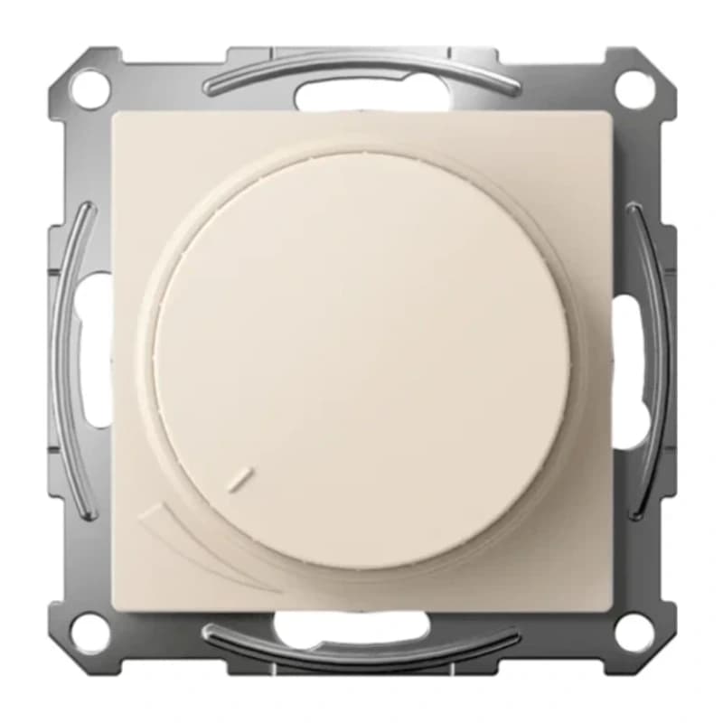 Светорегулятор поворотно-нажимной LED, RC, 400Вт Schneider Atlasdesign, бежевый