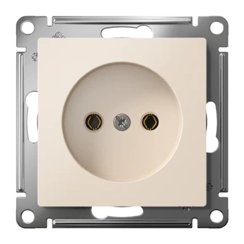 Розетка без заземления Atlasdesign 16А, быстрозажим. клем., бежевый