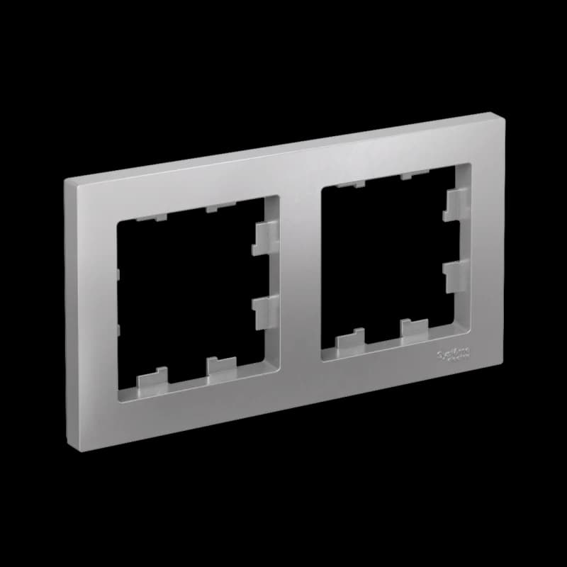 Рамка двойная Atlasdesign, алюминий