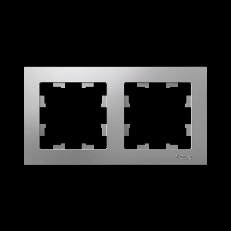 Рамка двойная Atlasdesign, алюминий