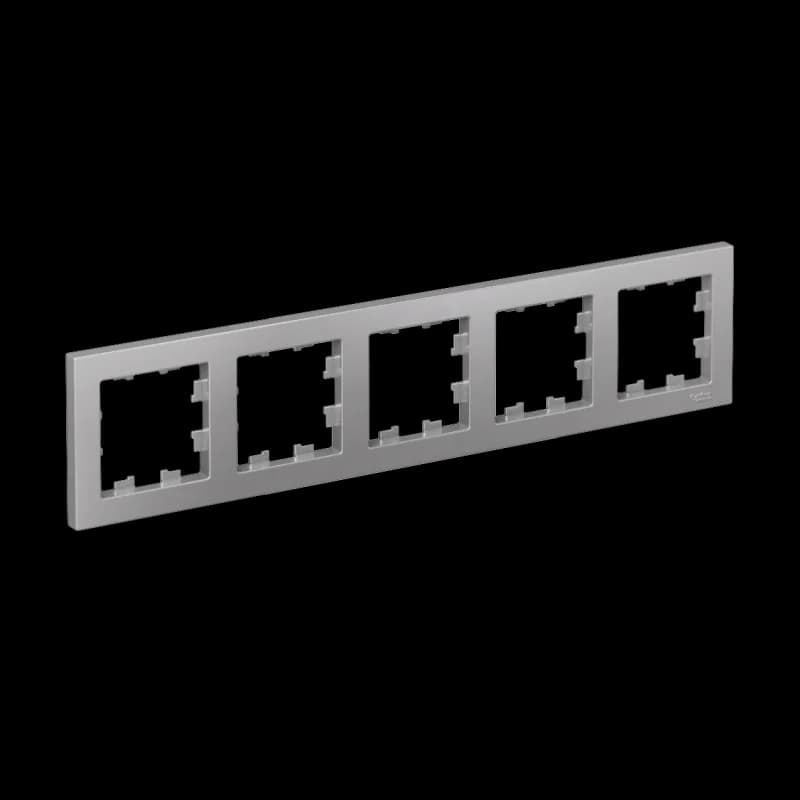 Рамка пятерная Atlasdesign, алюминий