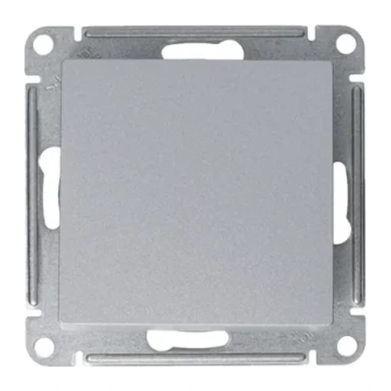 Выключатель одноклавишный Schneider Atlasdesign 10А, алюминий