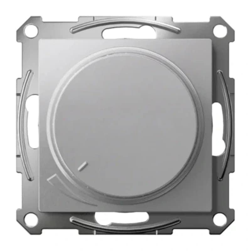 Светорегулятор поворотно-нажимной LED, RC, 400Вт Schneider Atlasdesign, алюминий