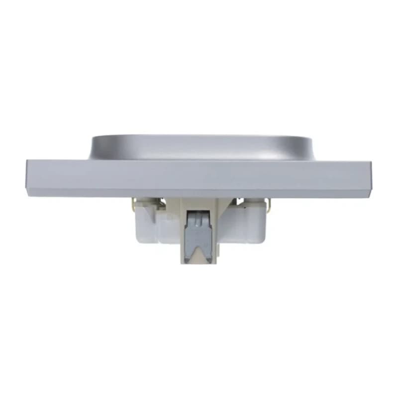 Розетка двойная с заземлением в сборе Atlasdesign 16А, алюминий