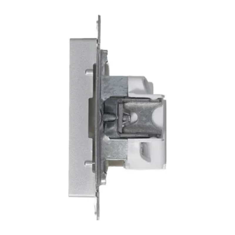 Розетка без заземления Atlasdesign 16А, алюминий