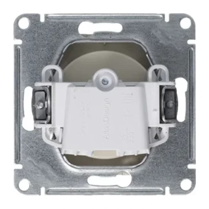 Розетка без заземления Atlasdesign 16А, алюминий