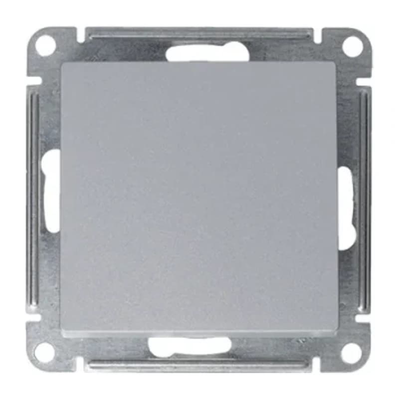 Выключатель одноклавишный проходной Schneider Atlasdesign 10А, алюминий