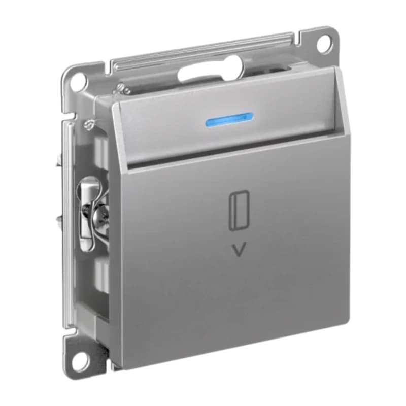 Карточный выключатель с подсветкой 10А/250 В~ Atlasdesign, алюминий