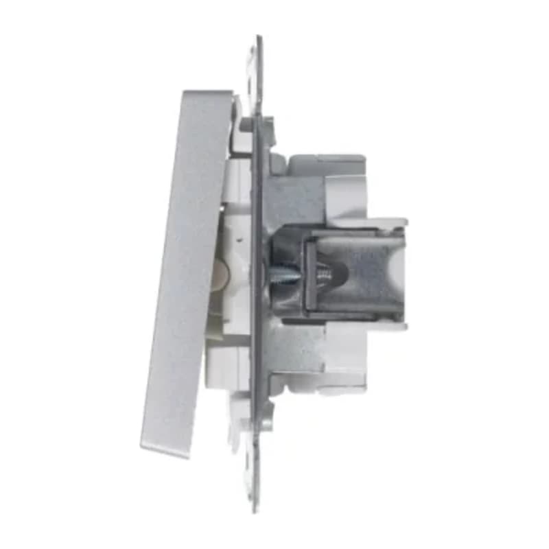 Выключатель одноклавишный перекрестный Schneider Atlasdesign 10А, алюминий