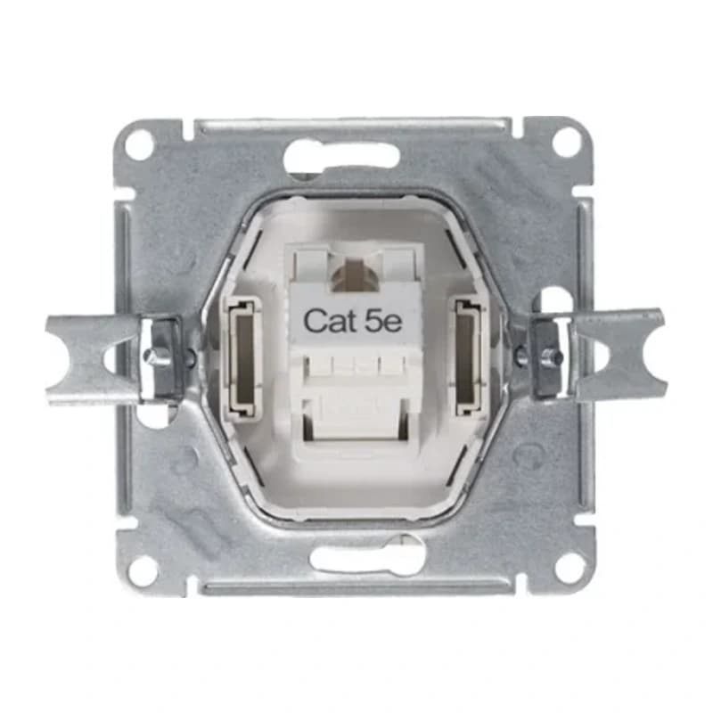 Розетка компьютерная одинарная Atlasdesign RJ45 5 кат., алюминий