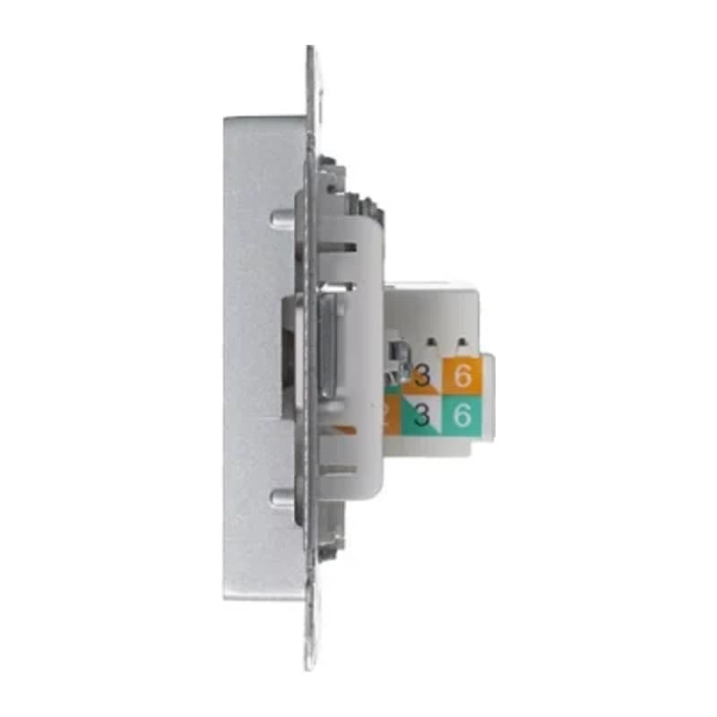 Розетка TV и интернет розетка Schneider Atlasdesign RJ 45, 5 кат., алюминий