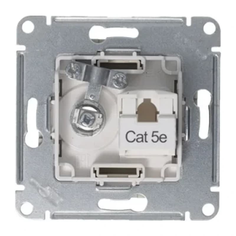 Розетка TV и интернет розетка Schneider Atlasdesign RJ 45, 5 кат., алюминий