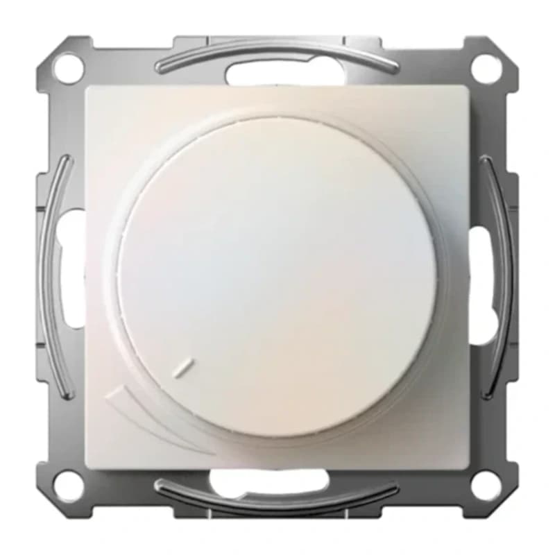 Светорегулятор поворотно-нажимной LED, RC, 400Вт Schneider Atlasdesign, жемчуг