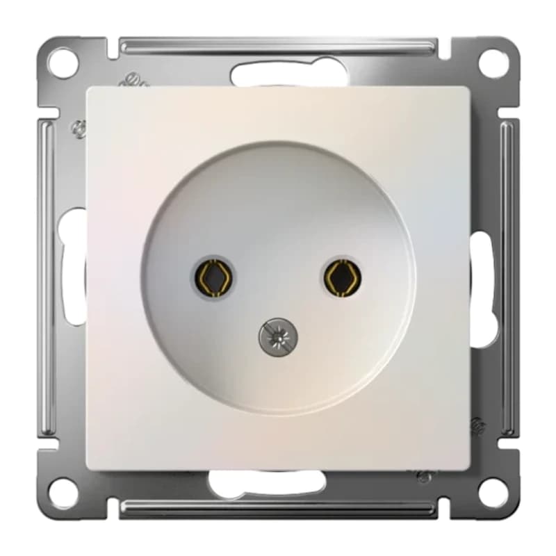 Розетка без заземления Atlasdesign 16А, жемчуг