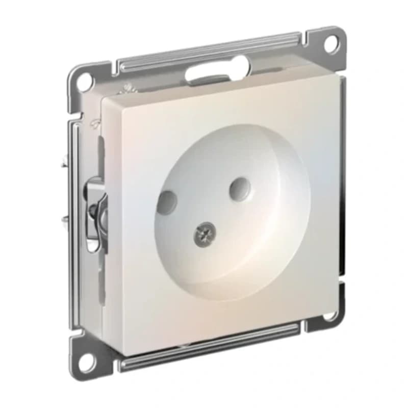 Розетка без заземления Atlasdesign 16А, жемчуг