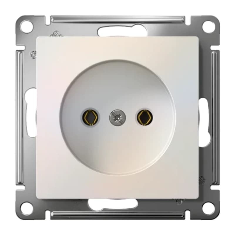 Розетка без заземления Atlasdesign 16А, быстрозажим. клем., жемчуг