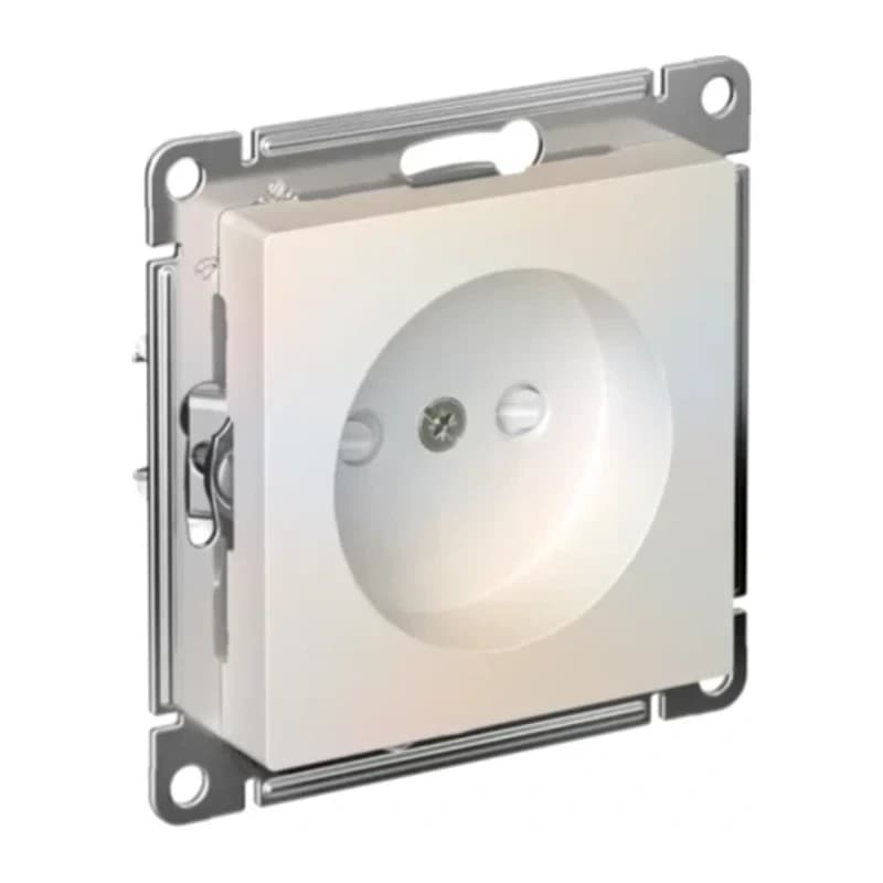 Розетка без заземления со шторками Atlasdesign 16А, быстрозажим. клем., жемчуг