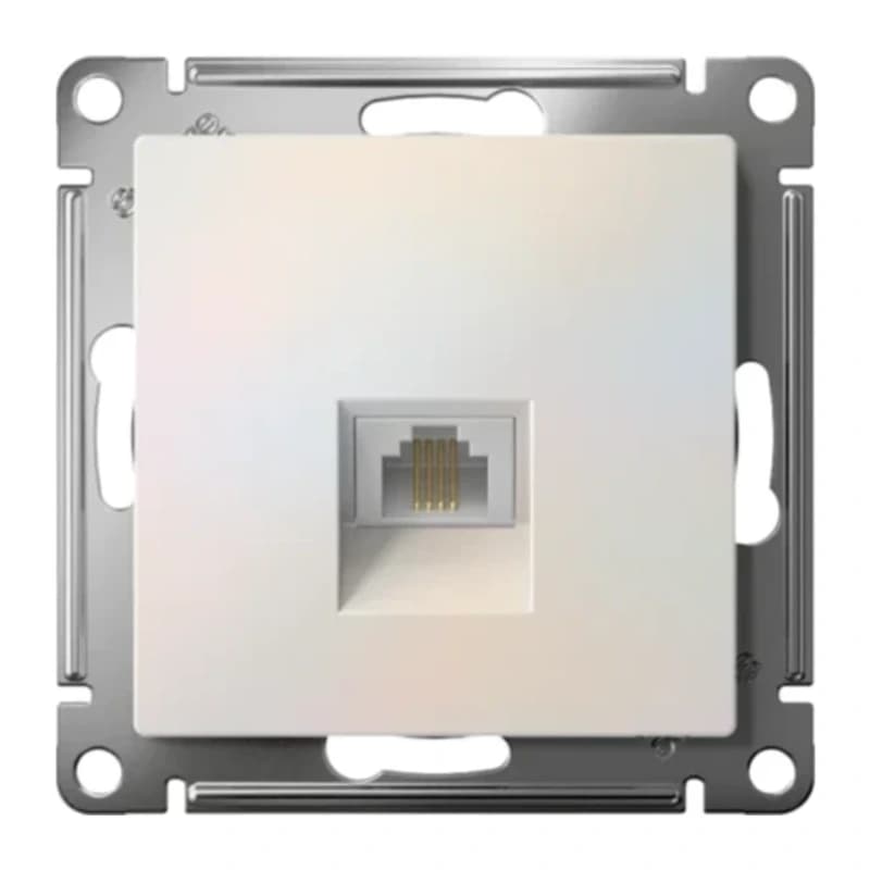 Розетка телефонная одинарная Atlasdesign RJ11, жемчуг