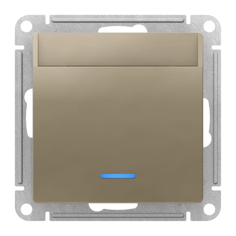 Карточный выключатель с подсветкой 10А/250 В~ Atlasdesign, шампань