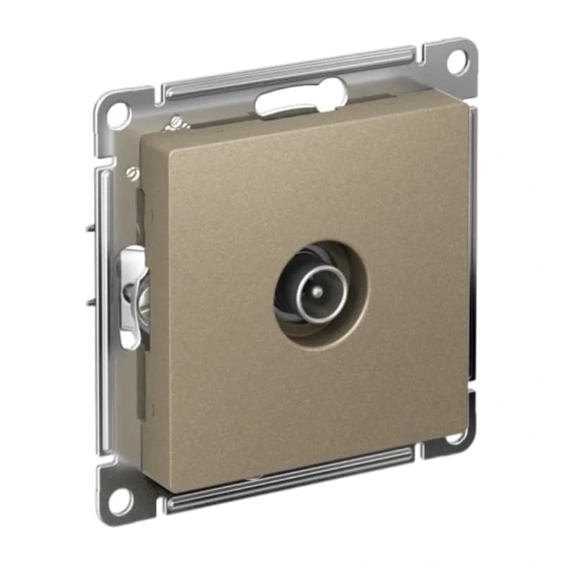 Розетка TV оконечная Atlasdesign 1DB, шампань