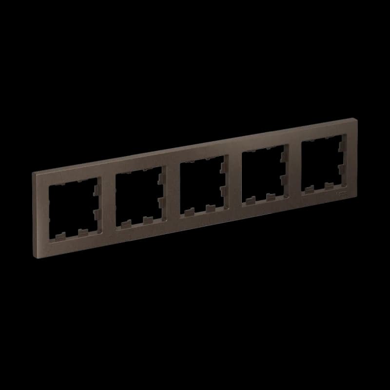 Рамка пятерная Atlasdesign, мокко