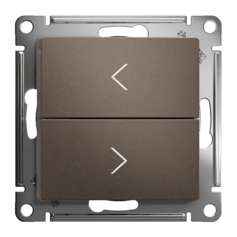 Выключатель управления для жалюзи и рольставней Atlasdesign 10А/250В, мокко