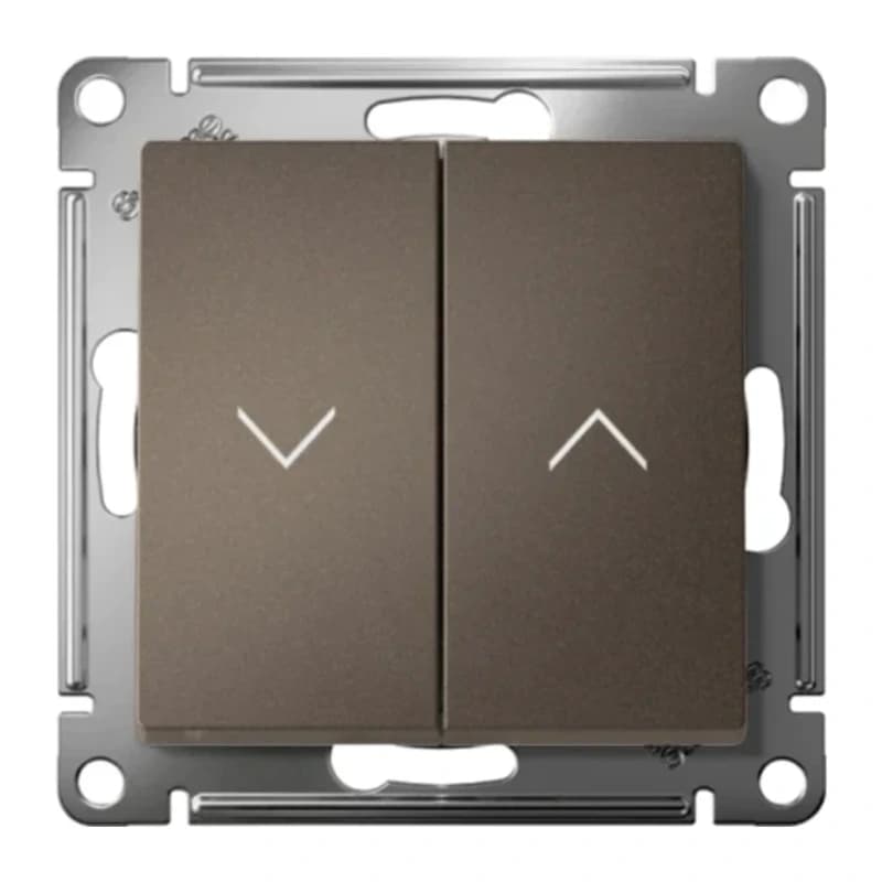 Выключатель управления для жалюзи и рольставней Atlasdesign 10А/250В, мокко