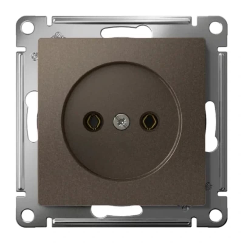 Розетка без заземления Atlasdesign 16А, быстрозажим. клем., мокко