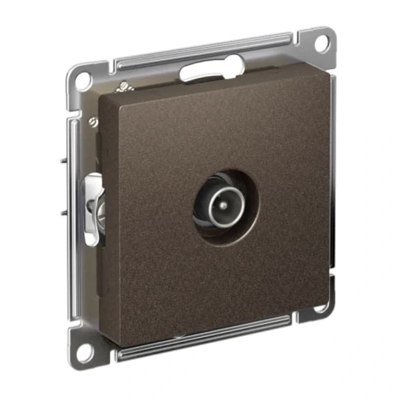 Розетка TV проходная Atlasdesign 4DB, мокко