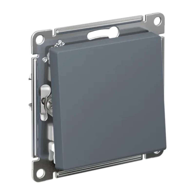 Выключатель одноклавишный кнопочный Atlasdesign 10А, грифель