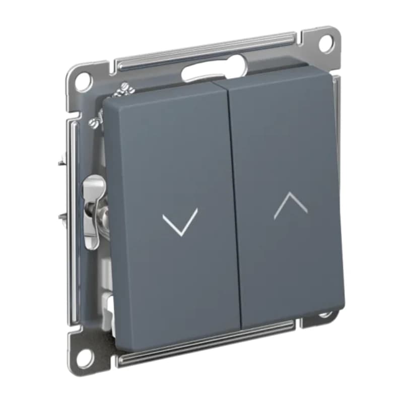 Выключатель управления для жалюзи и рольставней Atlasdesign 10А/250В, грифель