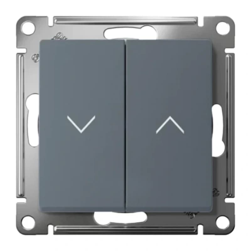 Выключатель управления для жалюзи и рольставней Atlasdesign 10А/250В, грифель