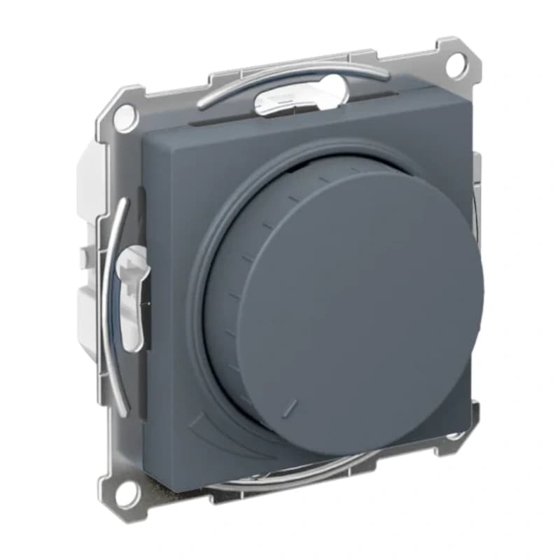 Светорегулятор поворотно-нажимной LED, RC, 400Вт Schneider Atlasdesign, грифель