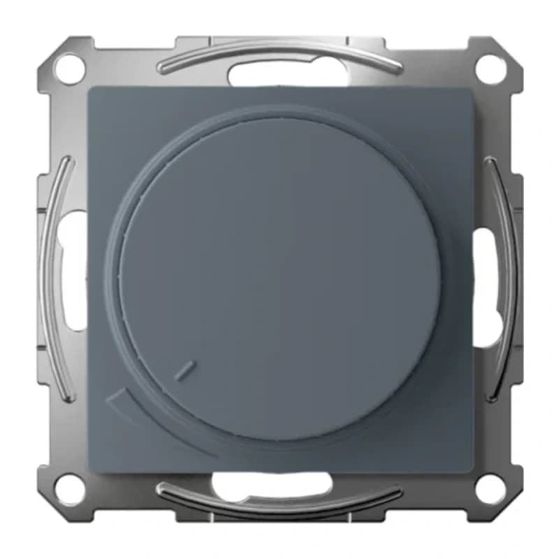 Светорегулятор поворотно-нажимной LED, RC, 400Вт Schneider Atlasdesign, грифель