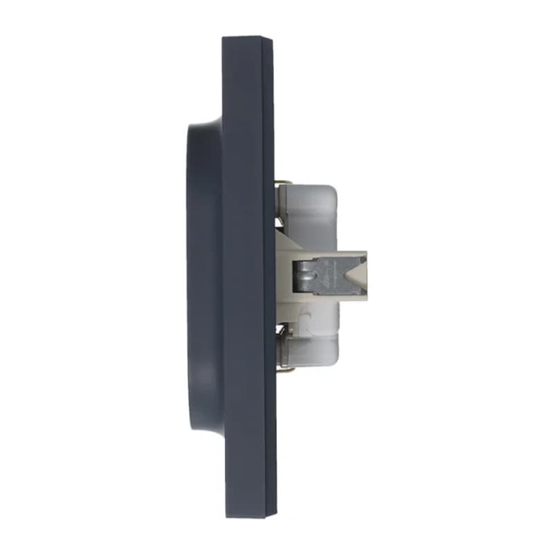 Розетка двойная с заземлением в сборе Atlasdesign 16А, грифель