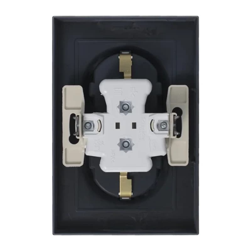 Розетка двойная с заземлением в сборе Atlasdesign 16А, грифель