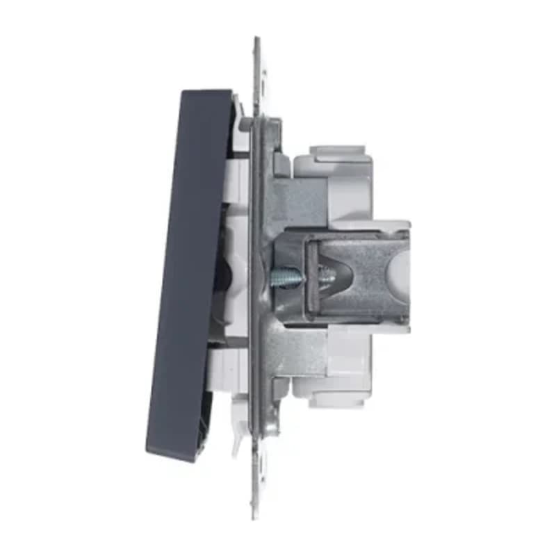 Выключатель трехклавишный Schneider Atlasdesign 10А, грифель